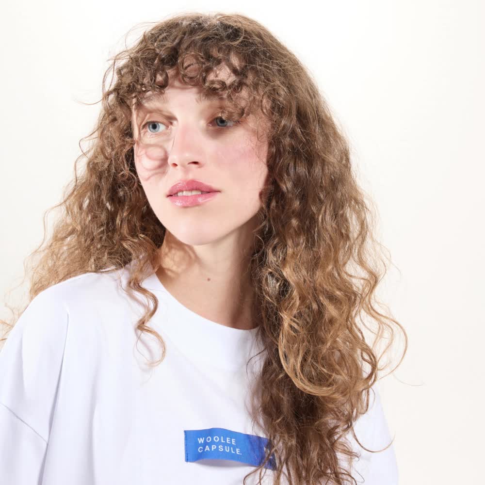 T-shirt av ekologisk bomull Woolee Capsule vit
