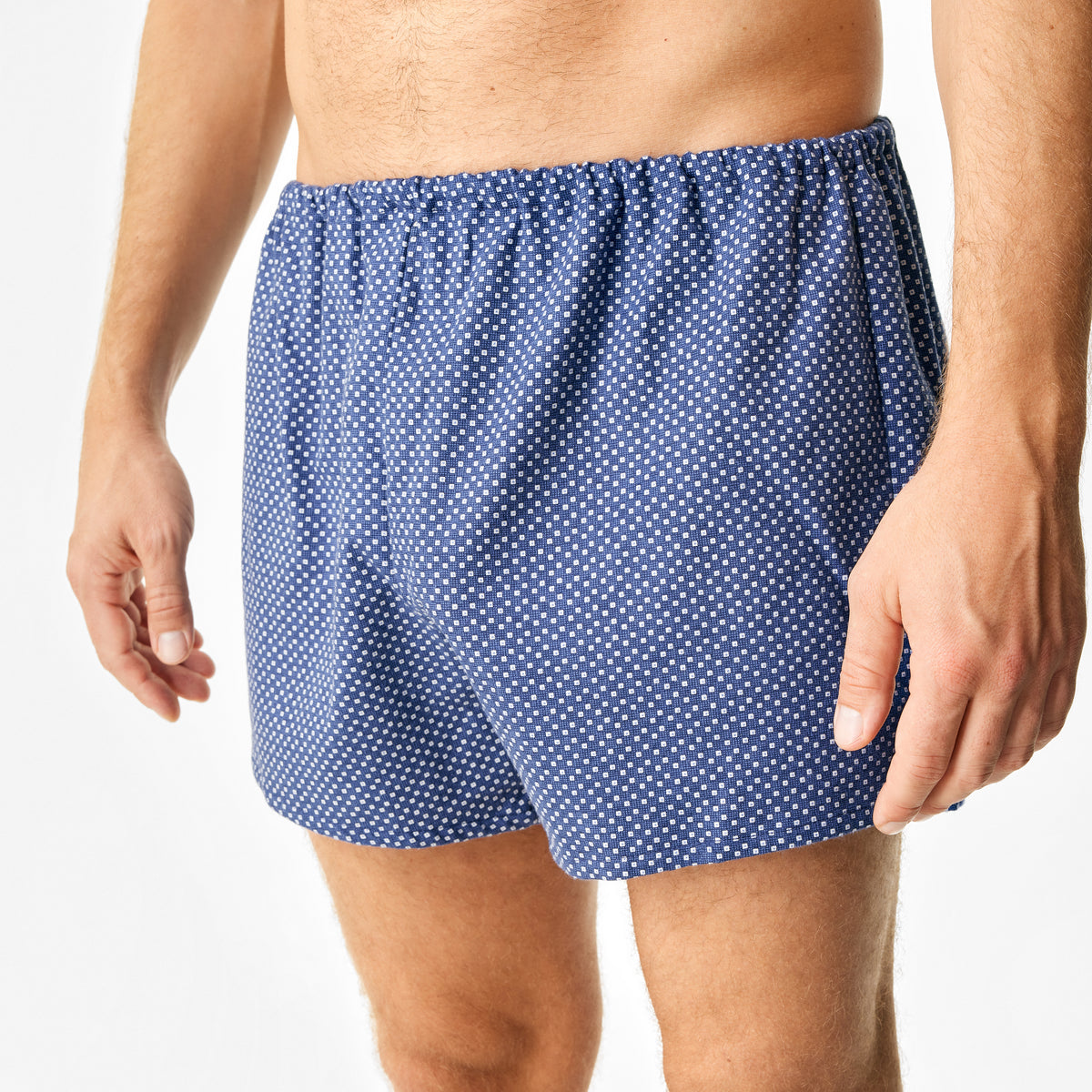 Herr flanellkalsonger med mönster 3-pack blå