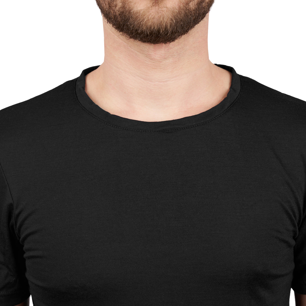 Herr Woolie merinoull t-shirt med kort ärm svart