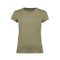 Dam bomulls-t-shirt med linne grön