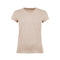 Dam bomullst-shirt med linne vit