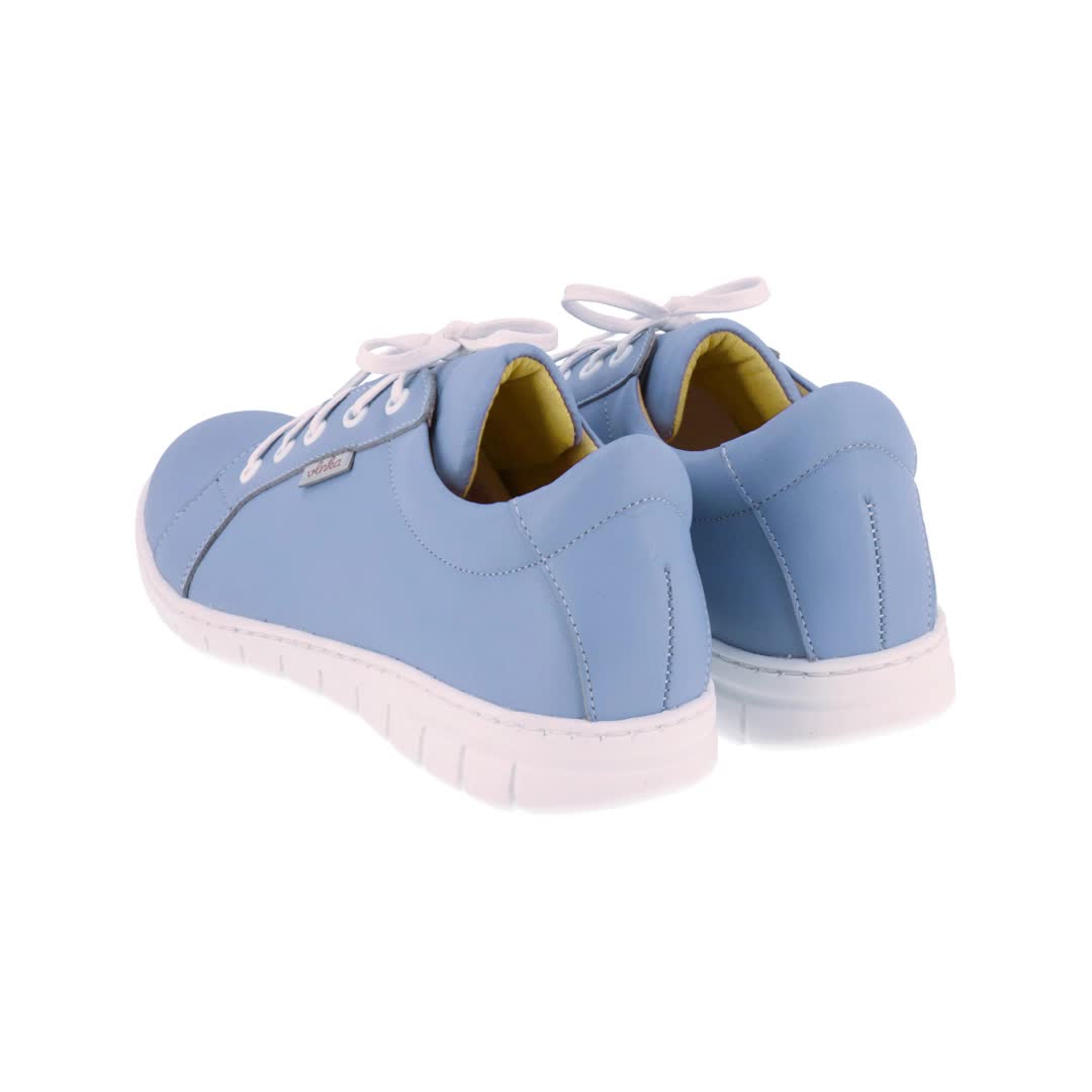 Damlädersneakers Nina blå