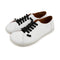Damläderbarfotaskor slip-on Onyx vit