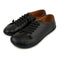 Barfota damsneakers i läder med resår Onyx svart