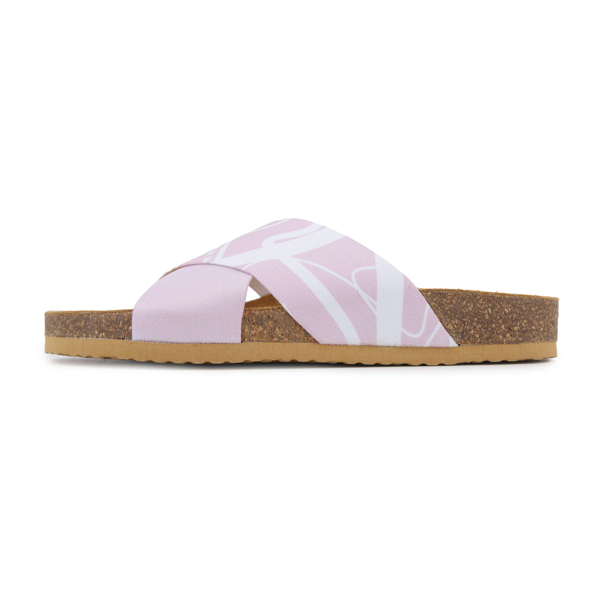 Damkorkslip-in-tofflor med elastisk ovandel rosa