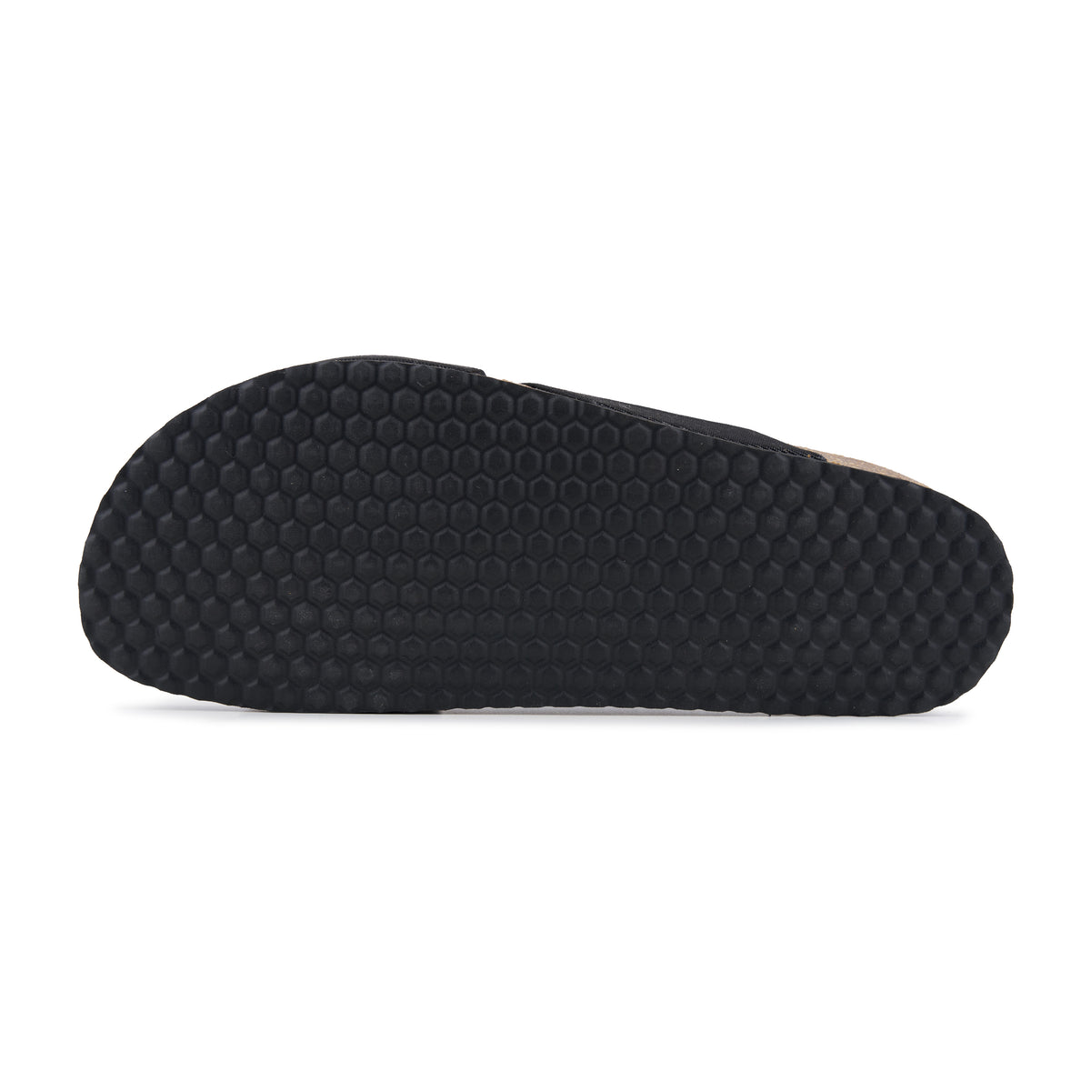 Damkork-slip-in-tofflor med elastisk ovandel svart