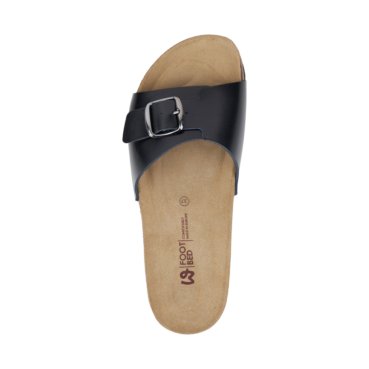 Dam anatomiska kork slip-in-tofflor Inka svart