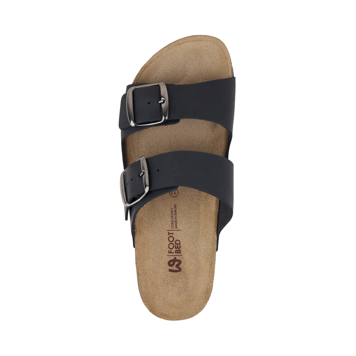 Dam anatomiska korkslip-in-tofflor Clara svart