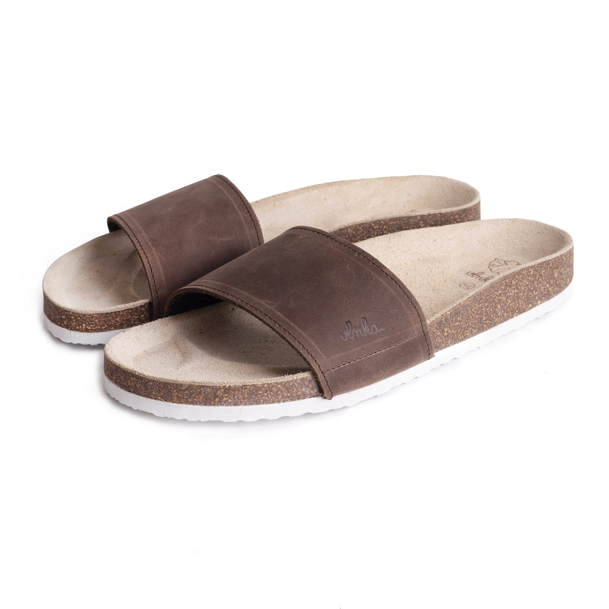 Herr kork anatomiska slip-in-tofflor Trepky brun