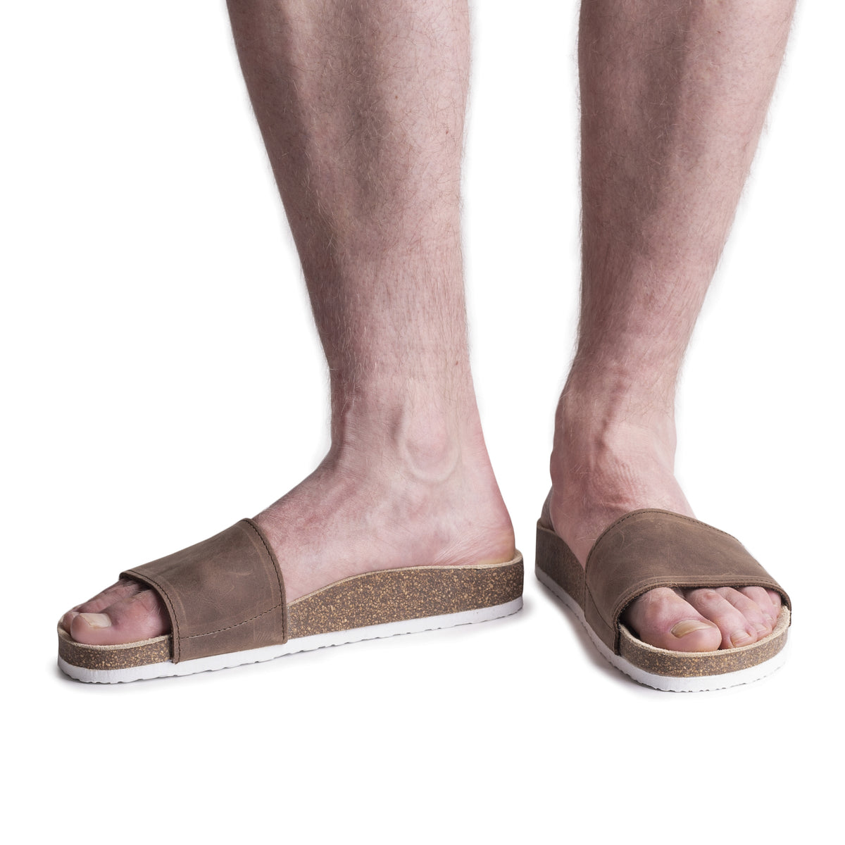 Herr kork anatomiska slip-in-tofflor Trepky brun
