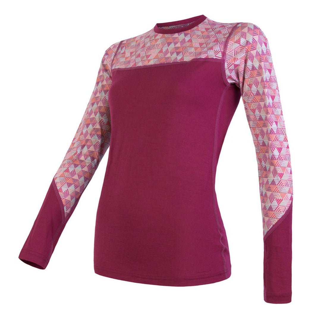 Damfunktionströja Sensor Merino Impress rosa