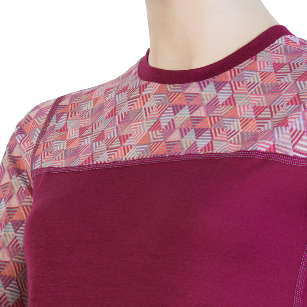 Damfunktionströja Sensor Merino Impress rosa
